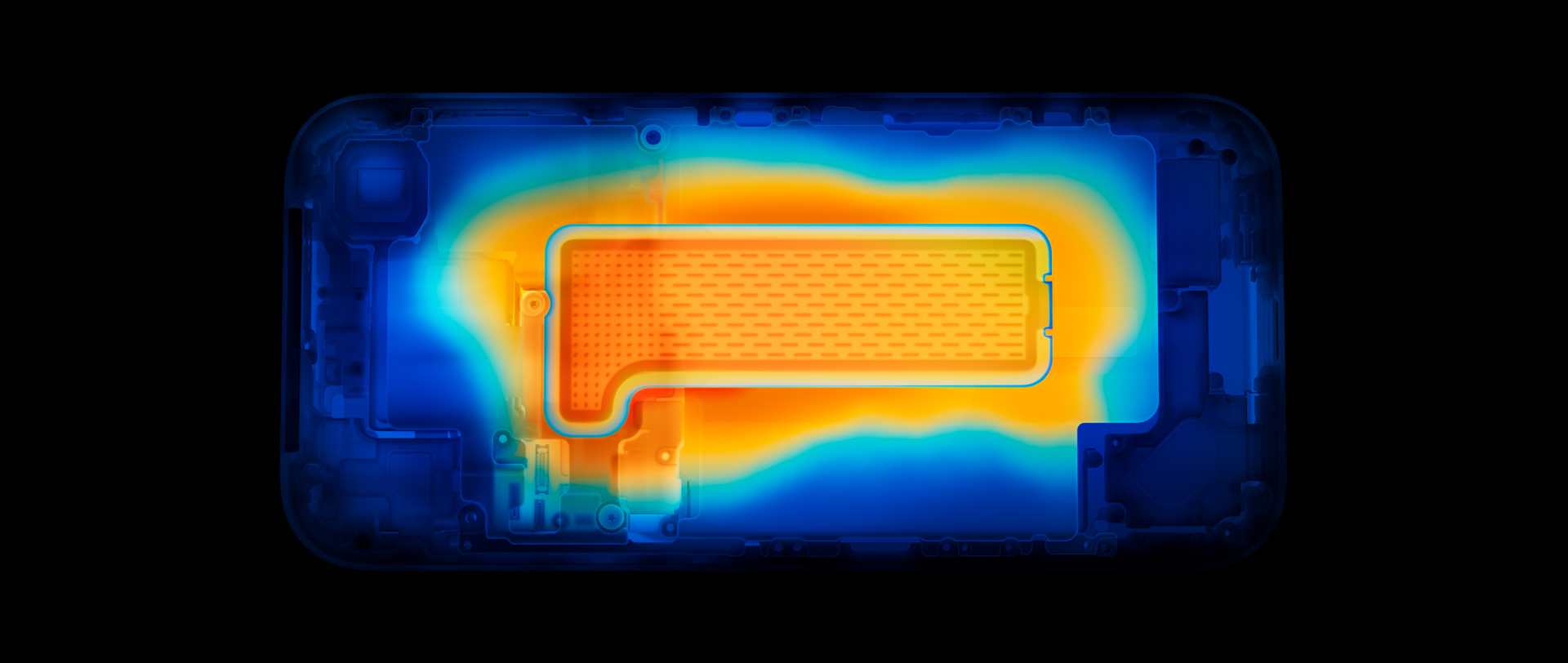 Parte da frente do iPhone 17 Pro demonstrando o desempenho do chip A19 Pro com uma cena do jogo Arknights: Endfield