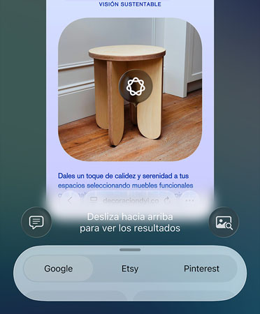Funcionalidad Inteligencia Visual siendo usada