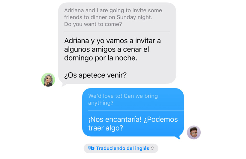 Traducción en Tiempo Real en la app Mensajes