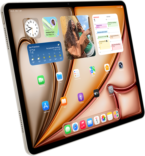 Un iPad Air color galassia