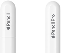 قلم Apple Pro، قلم Apple Pro مدور ومنقوش، قلم Apple‏ USB-C، قلم Apple منقوش مع غطاء.