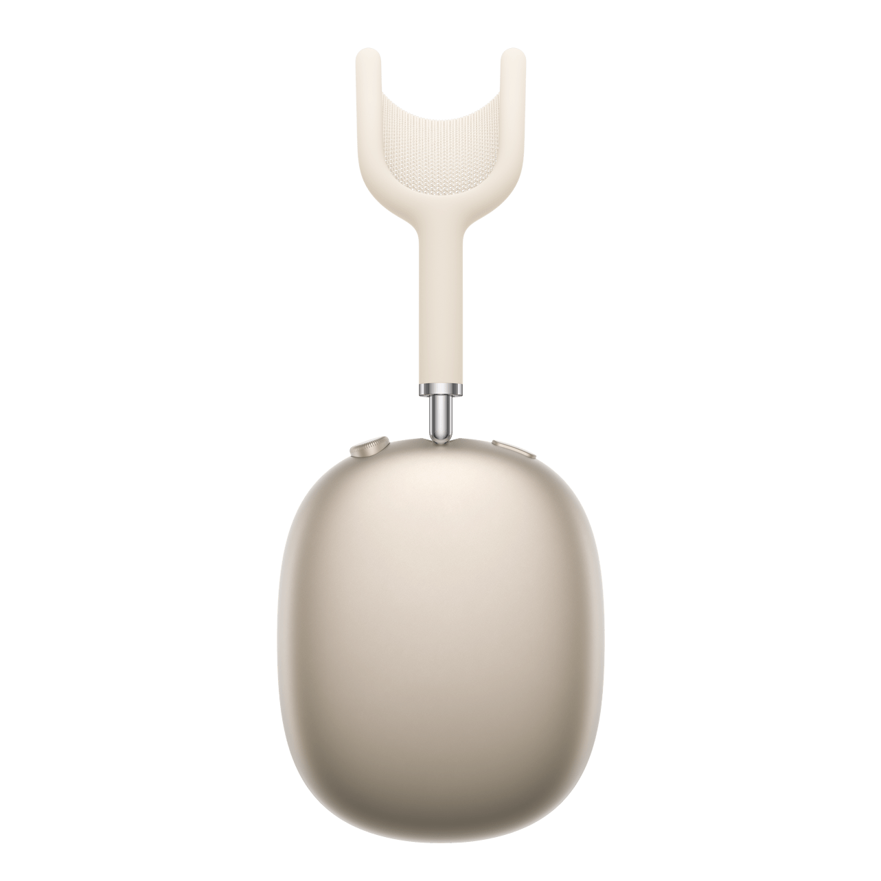 Skats uz AirPods Max zvaigžņu krāsā no sāna.