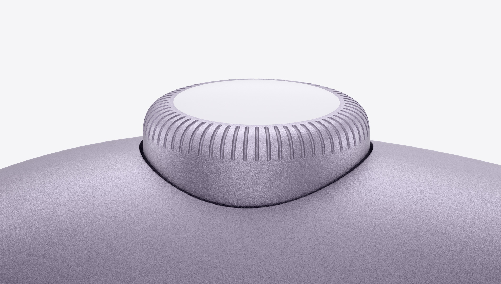 Violetu AirPods Max Digital Crown tuvplāns.