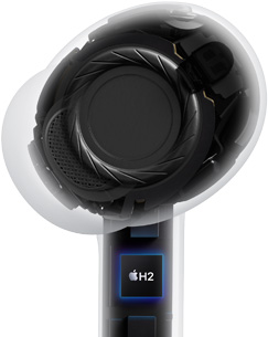 AirPods Pro 3, skaidra iekšējā struktūra