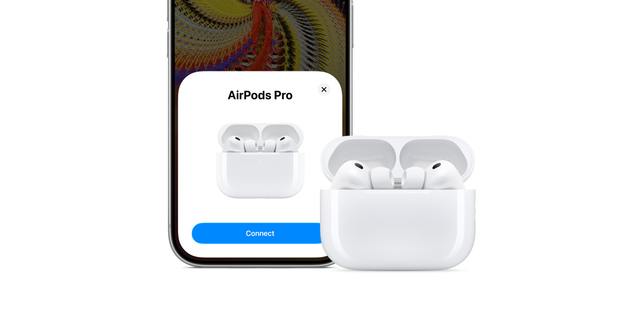 iPhone 17 Pro, savienojamības funkcija uz ekrāna, AirPods Pro 3 un MagSafe uzlādes kārbiņa (USB‑C)