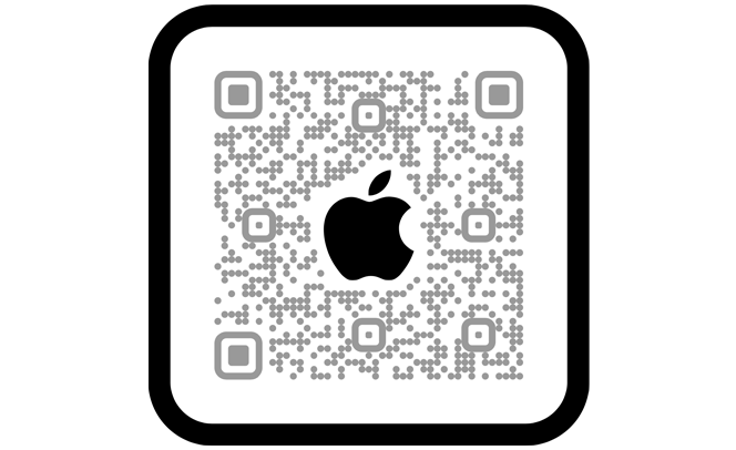Escaneie o código QR para comprar no app Apple Store.