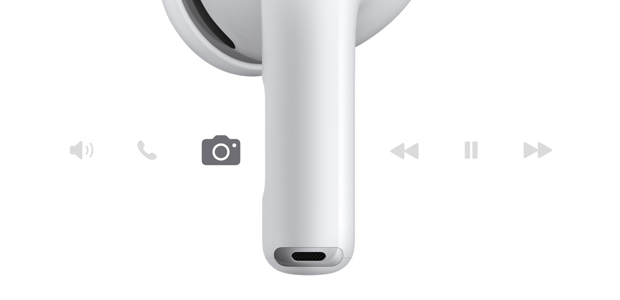 AirPods Pro 3 brancos, fone de ouvido sem fio, haste curta