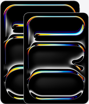 iPad Pro de 11 polegadas e 13 polegadas mostrando a diferença de tamanho.