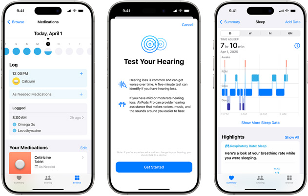 ヘルスケアアプリが表示されているiPhone