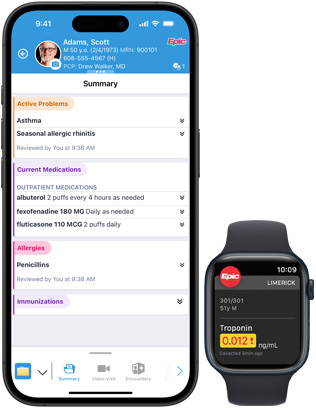 Epic Haiku & Epic Limerickが表示されているiPhoneとApple Watchの画面