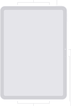 iPad Air priekšpuses shēma