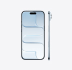 iPhone Air, μπροστινή εξωτερική όψη, χρώμα Γαλάζιο, Dynamic Island στο κέντρο της κορυφής, πλαϊνή εξωτερική όψη, πολύ λεπτό προφίλ, πλαϊνό κουμπί, κουμπί Ελέγχου Κάμερας