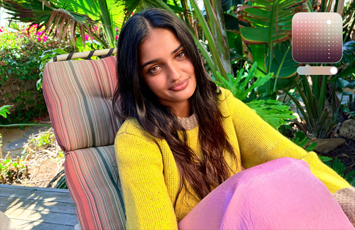 Cilvēka bilde, kas uzņemta ar foto stilu kameras funkciju