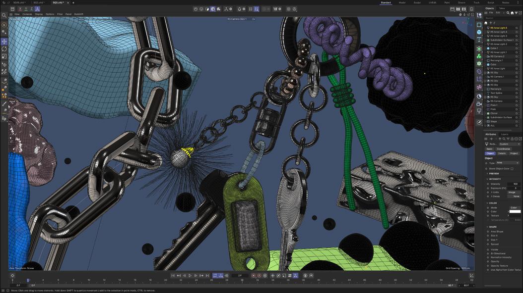 Ļoti detalizēts grafiskā dizaina attēls tiek uzlabots dizaina aplikācijā, tādējādi parādot Mac mini M4 un M4 Pro čipu GPU jaudu