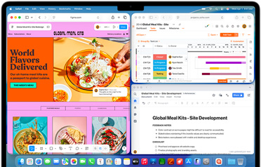 MacBook Air com vários apps abertos