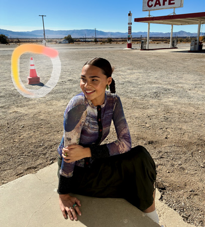 清除工具應用畫面，標示出將會從相片中抹走的交通錐