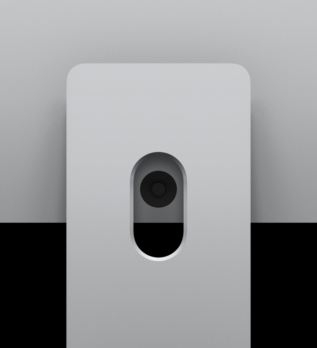 Studio Display XDR, iestiprināts statīvā ar regulējamu slīpumu un augstumu, skats no aizmugures, lai izceltu stabilizējošo detaļu